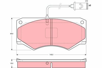 Brake Pad Set, disc brake TRW GDB1248