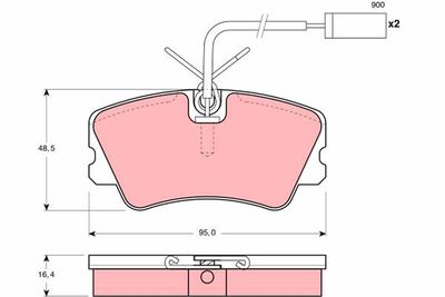 Brake Pad Set, disc brake TRW GDB1251