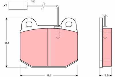 Brake Pad Set, disc brake TRW GDB1253