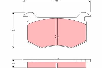 Brake Pad Set, disc brake TRW GDB1256