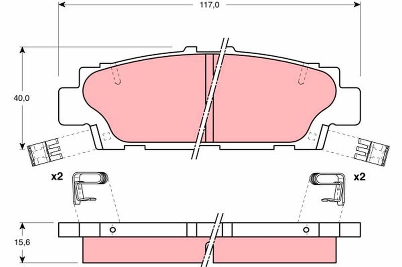 TRW GDB1257 Brake Pad Set, disc brake