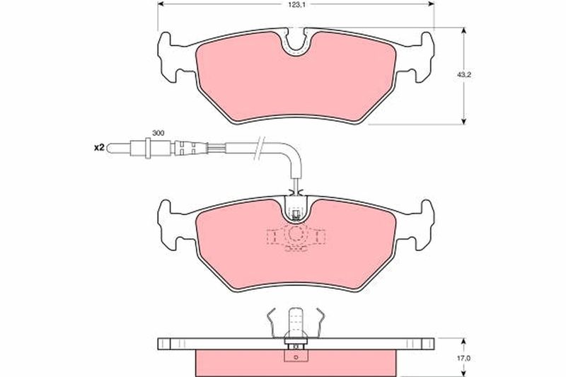 TRW GDB1258 Brake Pad Set, disc brake