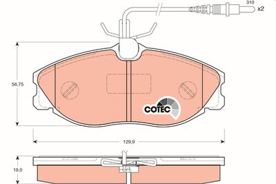 Brake Pad Set, disc brake TRW GDB1259