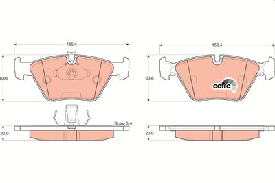 Brake Pad Set, disc brake TRW GDB1264