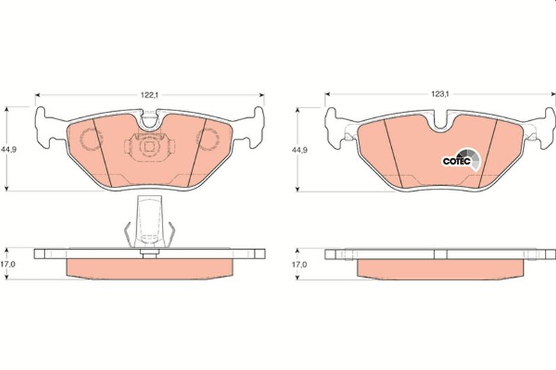 TRW GDB1265 Brake Pad Set, disc brake