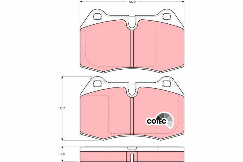 TRW GDB1269 Brake Pad Set, disc brake