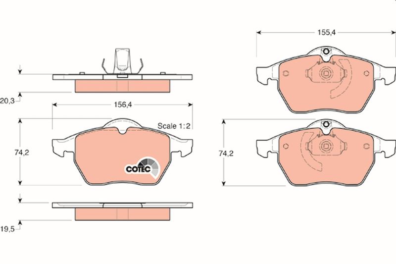 TRW GDB1271 Brake Pad Set, disc brake