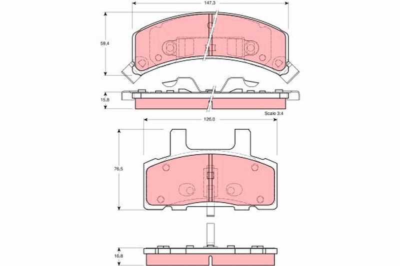 TRW GDB1273 Brake Pad Set, disc brake