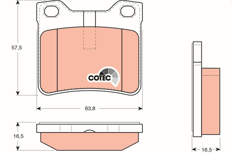 TRW GDB1276 Brake Pad Set, disc brake