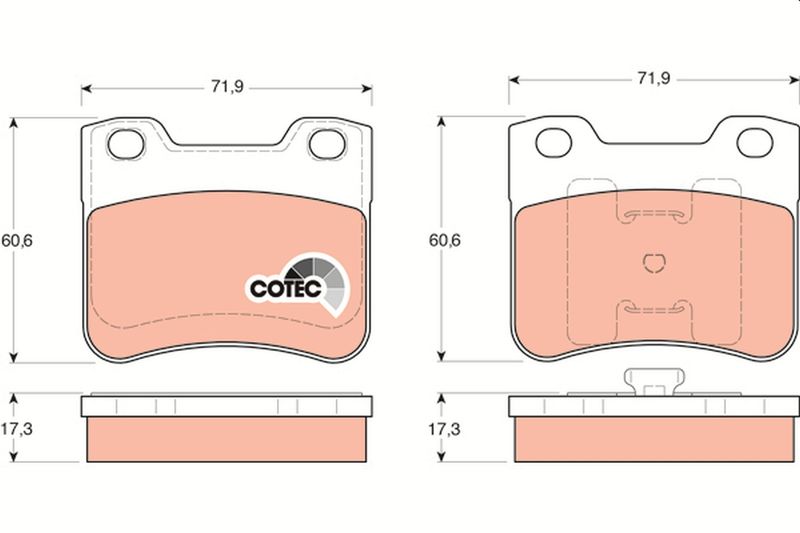 TRW GDB1279 Brake Pad Set, disc brake