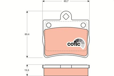 Brake Pad Set, disc brake TRW GDB1283