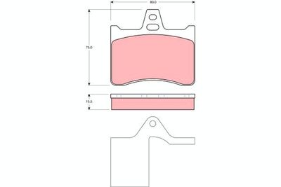 Brake Pad Set, disc brake TRW GDB1284