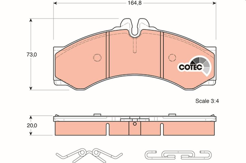 TRW GDB1288 Brake Pad Set, disc brake