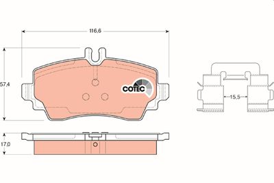 Brake Pad Set, disc brake TRW GDB1292
