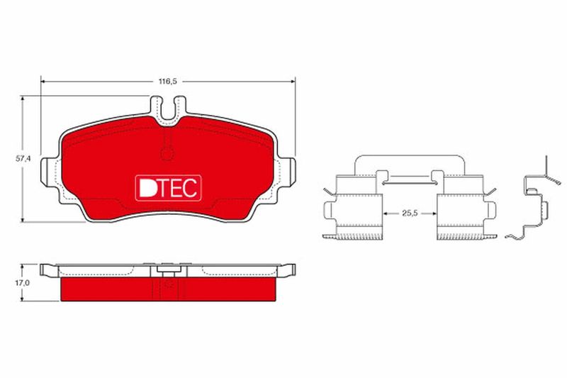 TRW GDB1293DTE Brake Pad Set, disc brake