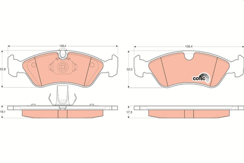 TRW GDB1300 Brake Pad Set, disc brake