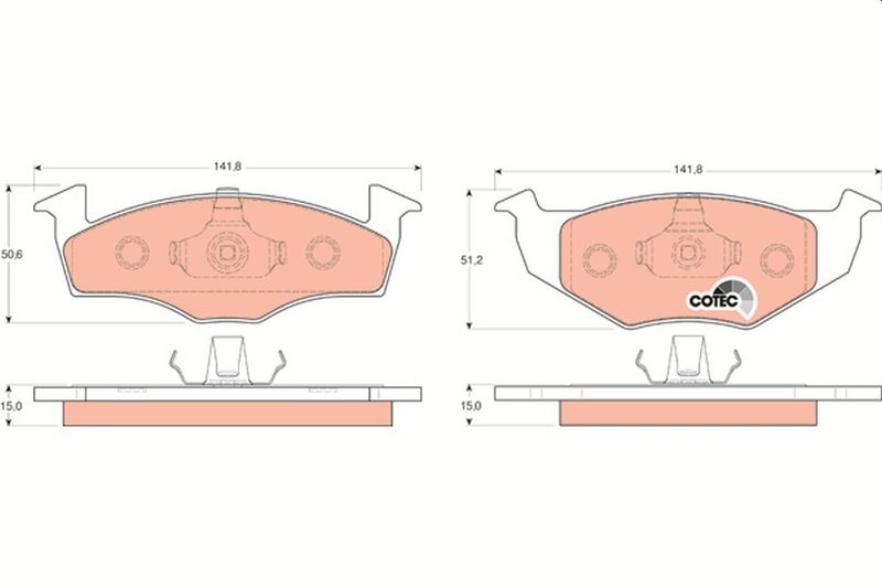TRW GDB1306 Brake Pad Set, disc brake
