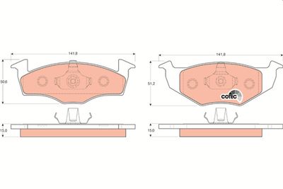 Brake Pad Set, disc brake TRW GDB1306