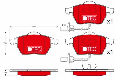Brake Pad Set, disc brake TRW GDB1307DTE