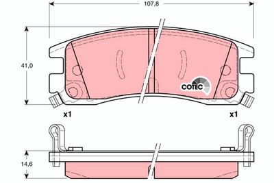 Brake Pad Set, disc brake TRW GDB1309