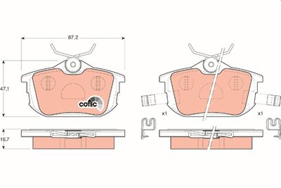 Brake Pad Set, disc brake TRW GDB1314