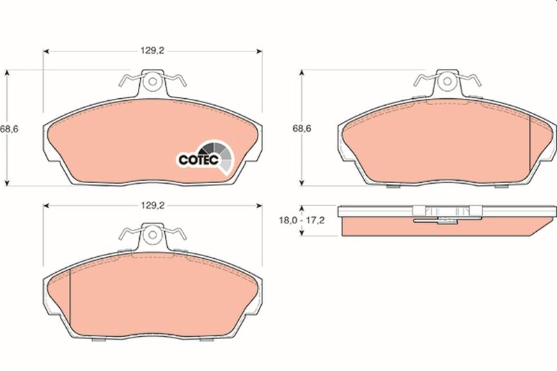 TRW GDB1319 Brake Pad Set, disc brake