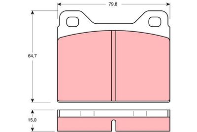 Brake Pad Set, disc brake TRW GDB131