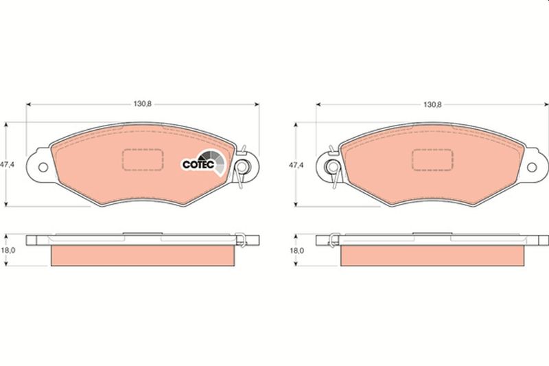 TRW GDB1321 Brake Pad Set, disc brake