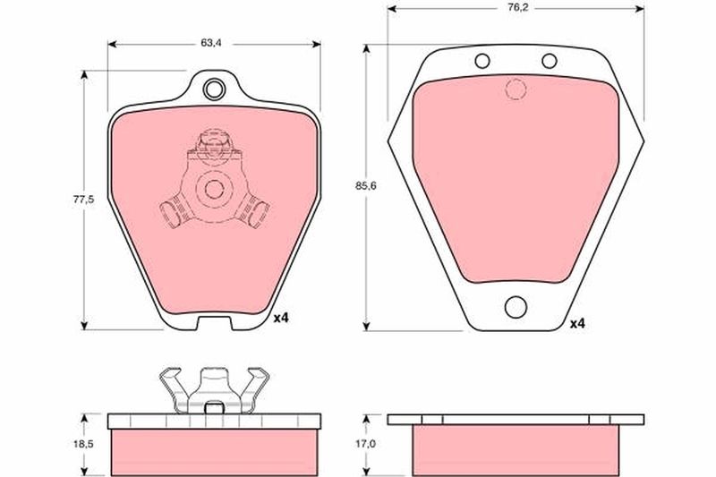 TRW GDB1323 Brake Pad Set, disc brake