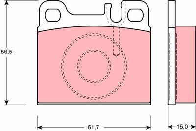 Brake Pad Set, disc brake TRW GDB1331