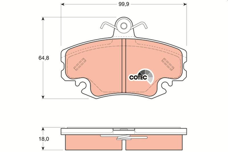 TRW GDB1332 Brake Pad Set, disc brake