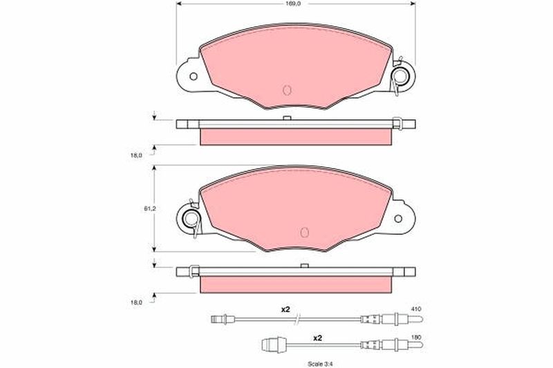 TRW GDB1336 Brake Pad Set, disc brake