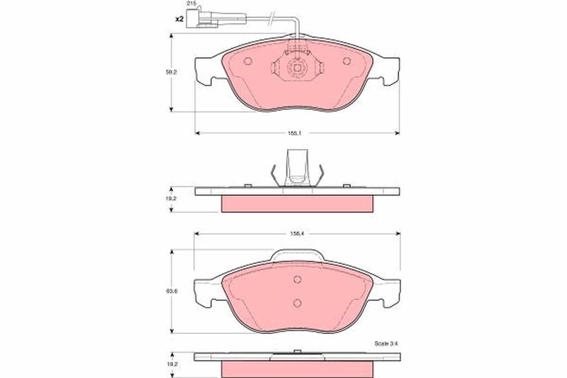 TRW GDB1337 Brake Pad Set, disc brake