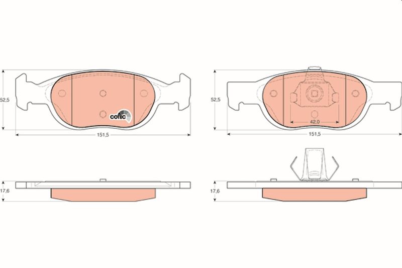 TRW GDB1339 Brake Pad Set, disc brake