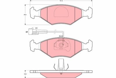 Brake Pad Set, disc brake TRW GDB1340