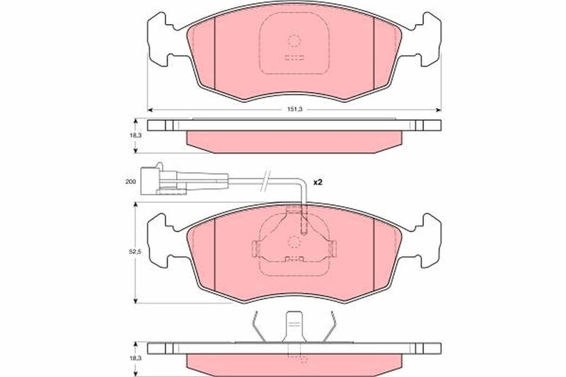 TRW GDB1341 Brake Pad Set, disc brake