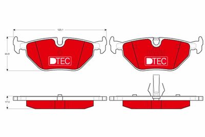Brake Pad Set, disc brake TRW GDB1344DTE