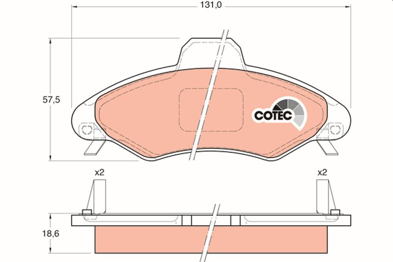 TRW GDB1349 Brake Pad Set, disc brake
