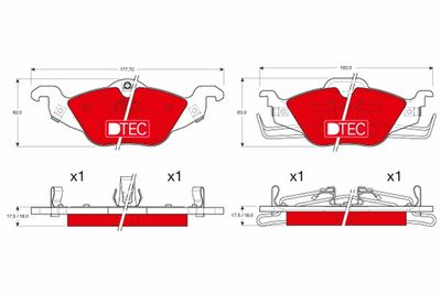 Brake Pad Set, disc brake TRW GDB1351DTE