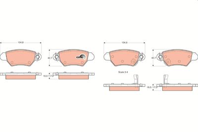 Brake Pad Set, disc brake TRW GDB1352
