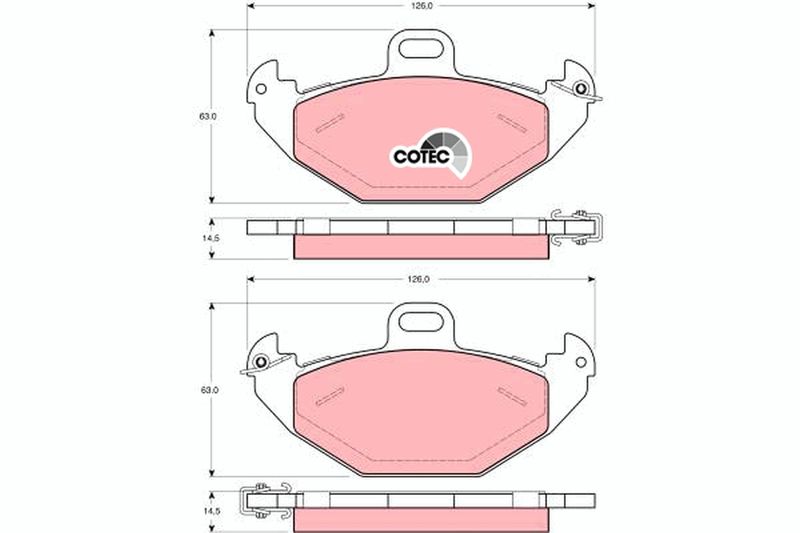 TRW GDB1353 Brake Pad Set, disc brake