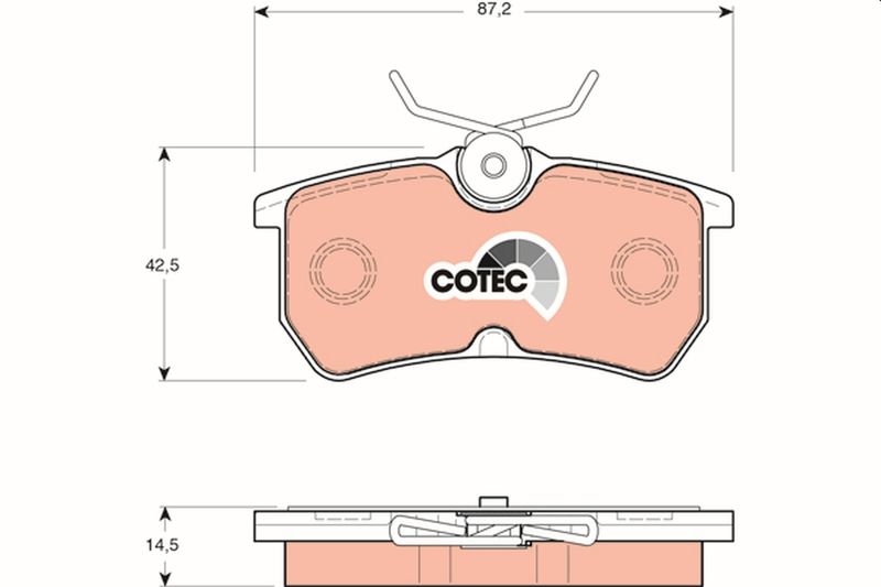 TRW GDB1354 Brake Pad Set, disc brake