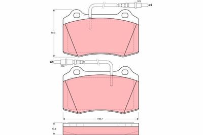 Brake Pad Set, disc brake TRW GDB1359