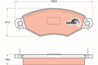 Brake Pad Set, disc brake TRW GDB1361