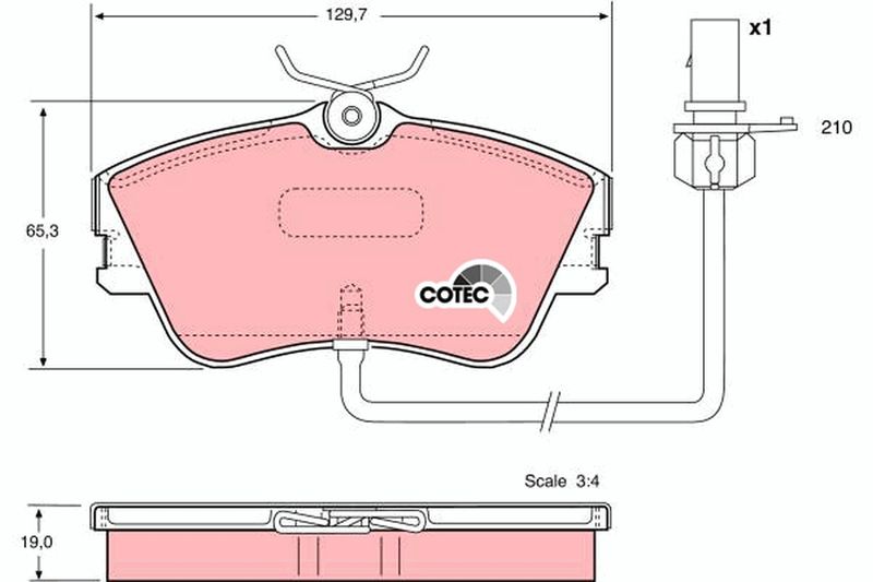 TRW GDB1367 Brake Pad Set, disc brake