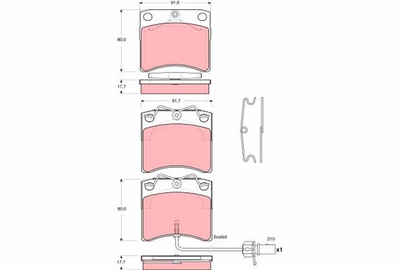 TRW GDB1368 Brake Pad Set, disc brake