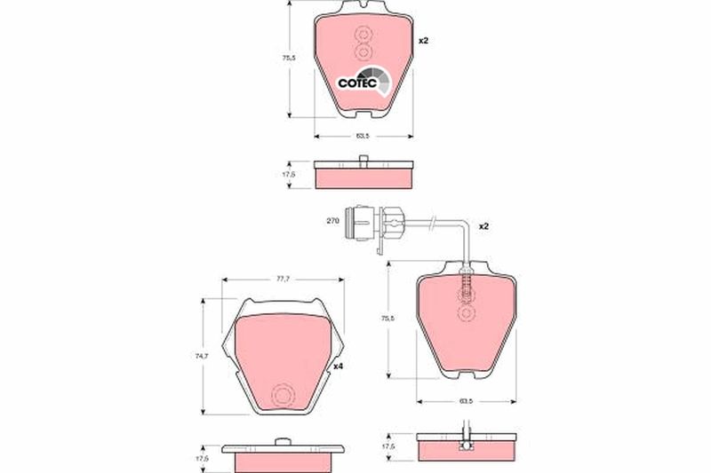 TRW GDB1371 Brake Pad Set, disc brake