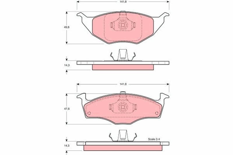 TRW GDB1375 Brake Pad Set, disc brake