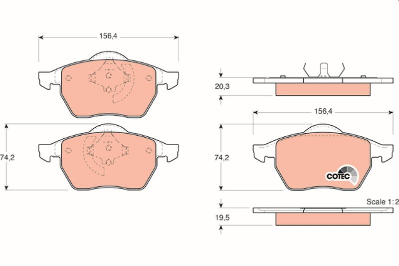 TRW GDB1376 Brake Pad Set, disc brake