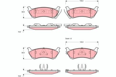 Brake Pad Set, disc brake TRW GDB1379